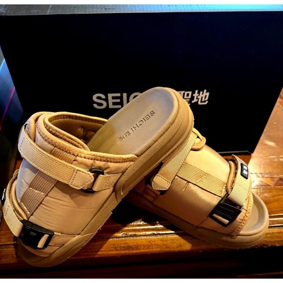 SEICHI Mens Tan Slide Sandals Size 9 New In Box main image 16